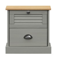 vidaXL Bedside Cabinet VIGO Gray 16.5