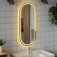 Vidaxl Led Bathroom Mirror 39.4X17.7 Oval