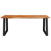 vidaXL Dining Table with Live Edge 78.7