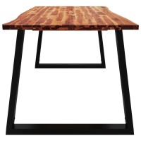 vidaXL Dining Table with Live Edge 78.7