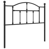 vidaXL Metal Headboard Black 39.4