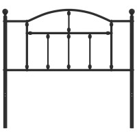 vidaXL Metal Headboard Black 39.4