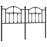 vidaXL Metal Headboard Black 53.1