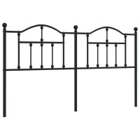 vidaXL Metal Headboard Black 70.9