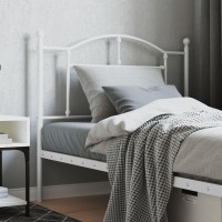 vidaXL Metal Headboard White 39.4