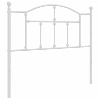 vidaXL Metal Headboard White 39.4