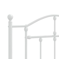 vidaXL Metal Headboard White 39.4