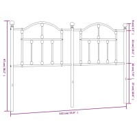 vidaXL Metal Headboard White 53.1