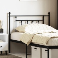 vidaXL Metal Headboard Black 39.4