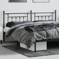 vidaXL Metal Headboard Black 76