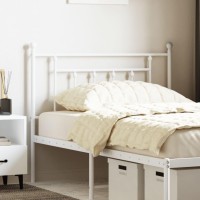 vidaXL Metal Headboard White 39.4