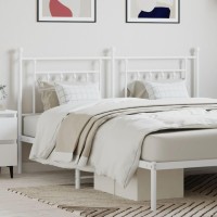 vidaXL Metal Headboard White 70.9