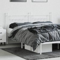 vidaXL Metal Headboard White 70.9