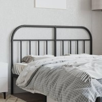 vidaXL Metal Headboard Black 53.1