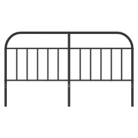 vidaXL Metal Headboard Black 70.9