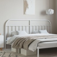 vidaXL Metal Headboard White 76