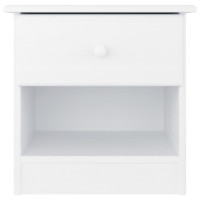 Vidaxl Bedside Cabinet Alta White 16.9X13.8X15.9 Solid Wood Pine