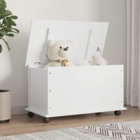 vidaXL Storage Chest with Wheels ALTA White 28.7