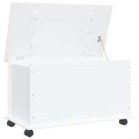 vidaXL Storage Chest with Wheels ALTA White 28.7