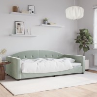 Vidaxl Day Bed Light Gray 39.4X74.8 Velvet