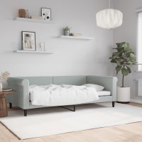 Vidaxl Day Bed Light Gray 39.4X74.8 Velvet