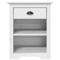 Vidaxl Bedside Cabinet Bodo White 20.9X15.2X26 Solid Wood Pine