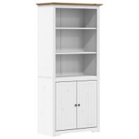 Vidaxl Bookcase Bodo White And Brown 31.5X15.7X67.7 Solid Wood Pine