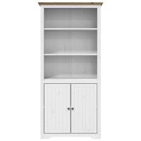 Vidaxl Bookcase Bodo White And Brown 31.5X15.7X67.7 Solid Wood Pine