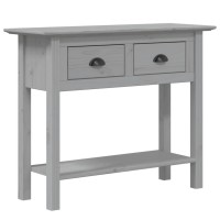 Vidaxl Console Table Bodo Gray 35.4X13.6X28.7 Solid Wood Pine