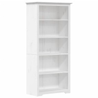 Vidaxl Bookcase Bodo White 31.5X15X70.9 Solid Wood Pine 5-Tier