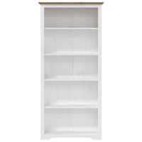 Vidaxl Bookcase Bodo Brown 31.5X15X70.9 Solid Wood Pine 5-Tier