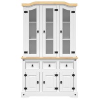 Vidaxl Highboard Corona White 44.1X16.9X77.2 Solid Wood Pine