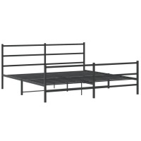 Vidaxl Metal Bed Frame With Headboard And Footboardblack 76