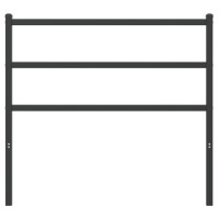 vidaXL Metal Headboard Black 39.4