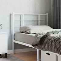 vidaXL Metal Headboard White 39.4