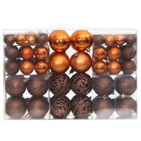 vidaXL Christmas Baubles 100 pcs Brown 1.2