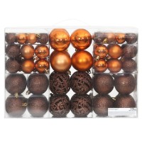 vidaXL Christmas Baubles 100 pcs Brown 1.2