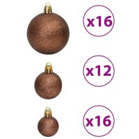 vidaXL Christmas Baubles 100 pcs Brown 1.2