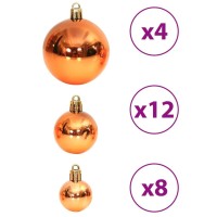 vidaXL Christmas Baubles 100 pcs Brown 1.2