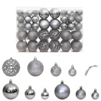 vidaXL Christmas Baubles 100 pcs Gray 1.2