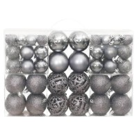 vidaXL Christmas Baubles 100 pcs Gray 1.2