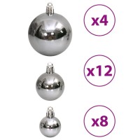 vidaXL Christmas Baubles 100 pcs Gray 1.2