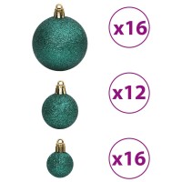 vidaXL Christmas Baubles 100 pcs Green 1.2