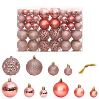 vidaXL Christmas Baubles 100 pcs Pink and Rose 1.2