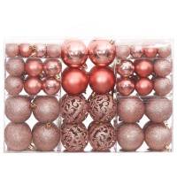 vidaXL Christmas Baubles 100 pcs Pink and Rose 1.2