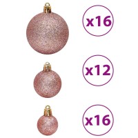 vidaXL Christmas Baubles 100 pcs Pink and Rose 1.2