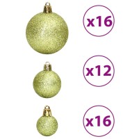 vidaXL Christmas Baubles 100 pcs Light Green 1.2