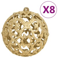 vidaXL 111 Piece Christmas Bauble Set Gold Polystyrene