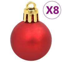 vidaXL 112 Piece Christmas Bauble Set Red / Green / Gold Polystyrene