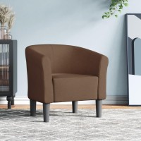 vidaXL Tub Chair Brown Fabric